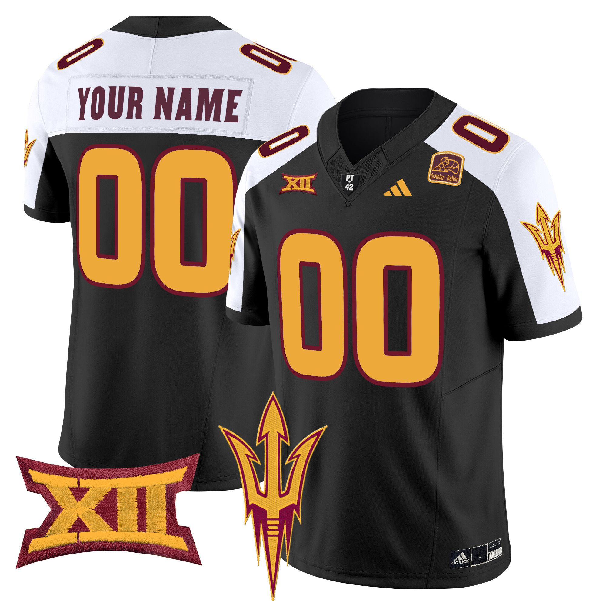 Men Arizona State Sun Devils Black 2024 Vapor Limited Custom NCAA Jersey->customized ncaa jersey->Custom Jersey